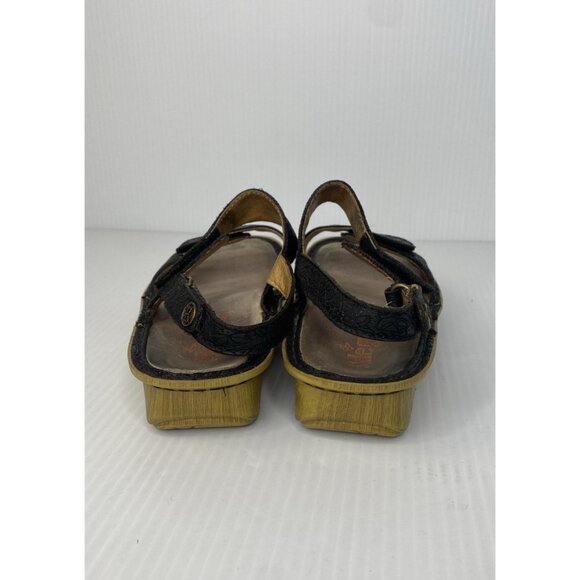 Alegria Verona Finely Black Strappy Slingback Sandals Leather EU 35 US 5 / 5.5 - Picture 7 of 9